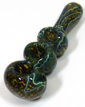 5.75'' Triple Bowl Dark Frit Color Hand Pipe