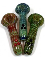 4.5'' Outside Full Art Spoon Pipe With Imported Color
