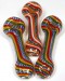 5'' Rasta Color Striped With Flat Mouth Spoon Pipe