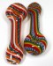 5'' Rasta Color Striped With Flat Mouth Spoon Pipe