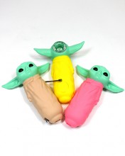 5'' Baby Yoda Silicone Hand Pipe With Tool