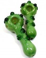5'' Double Glass With Leaf Art Design Smoking Had Pipe