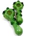5'' Double Glass With Leaf Art Design Smoking Had Pipe