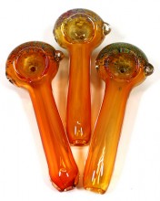 4.25'' Gold Fumed Skinny Hand Pipe