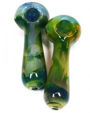 4.5'' Double Glass Art Spoon Pipe