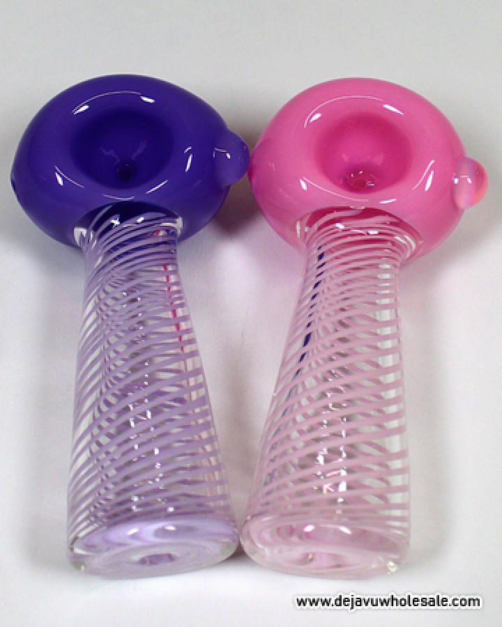 4.5'' Milky Slime Head Standing Hand Pipe
