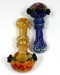 5'' Double Rim Frit Art With Rasta Color Head