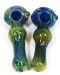 5'' Double Glass Art Design Head Hand Pipe 150g