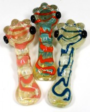 5.5'' Frit And Multi Marble Glass Hand Pipe