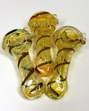 4'' Color Changing Rasta Striped Hand Pipe 