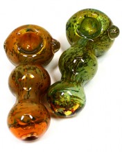 4.5'' Triple Ball Heavy Glass Art Spoon Pipe (140g)