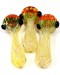 5'' Silver Fumed With Color Art Head Hand Pipe