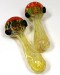 5'' Silver Fumed With Color Art Head Hand Pipe