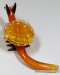 7'' Yellow Snail Glass Hand Pipe