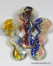 3.75'' Mouth Flating inside art Glass Hand Pipe