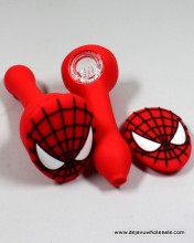 4.5'' Silicone Spider Net With Glass Bowl Hand Pipe
