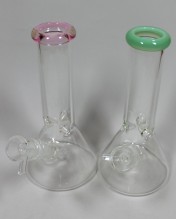 7.5'' Glass and Glass Beaker Base Water Pipe With Down stem and Bowl (USA)