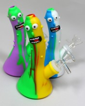 5.5'' Silicone Pickle Beaker Water Pipe With Bowl