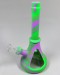 10'' Beaker Base Silicone Water Pipe With Glass Window With 14mm Bowl