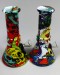 6'' Tall Soft Glass Beaker Base Tattoo Print Water Pipe