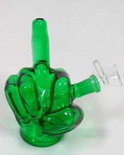 6.5'' Beautiful Middle Finger Glass Water Pipe With 14mm Bowl