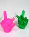 6.5'' Beautiful Middle Finger Glass Water Pipe With 14mm Bowl