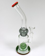 10'' Mouth Pcs Bending Round Perc Water Pipe With 14mm Bowl