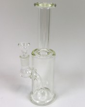 8'' Clear Stemless Straight Shooter Water Pipe With 14mm Bowl