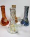 8'' Tall Twisted Beaker Base Metallic Water Pipe (Down stem and Bowl)