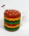 Double Cheese Burger Water Pipe With 14mm Glass Bowl