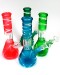 8'' Single Dome Perc Mix Color Water Pipe With 2 in 1 Slide