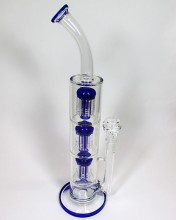 16'' 10 arm Triple Perc Water Pipe with Down stem and Bowl