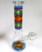 10'' Wig Wag Decal Beaker Base Water Pipe (Down Stem Bowl) 