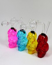 5'' Double Head Skull Oil Burner Rig Water Pipe