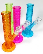 10'' Brick Style cylinder Water Pipe With Down Stem and Bowl
