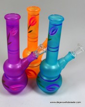 8'' Spring Flowers Frosty Water Pipe With 2 In 1 Slide