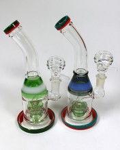 8'' Inside Round Perc Water Pipe (14mm Bowl)