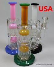 10.25'' 10-Arms Double Perc High End Water Pipe With 14mm Bowl