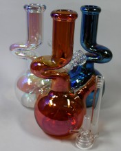 9'' Single Zong High Med Glass To Glass Water Pipe (Down stem And  Bowl)