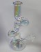 10.5'' Double Zong Metalic Water Pipe Glass And Glass (Down Stem And Bowl)