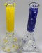 10'' 5mm Beaker Base  With Leaf Design Water Pipe(Downstem and Bowl)