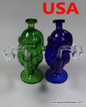 6'' Face Glass Water Pipe With Quartz Banger